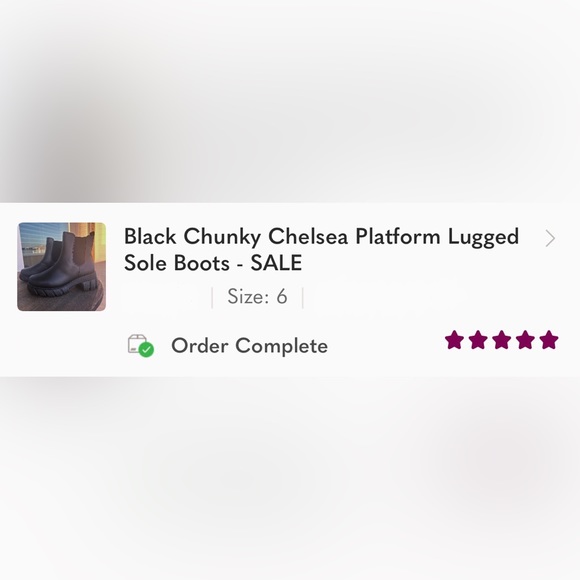 Black Chunky Chelsea Platform Lugged Sole Boots - SALE - Picture 9 of 9